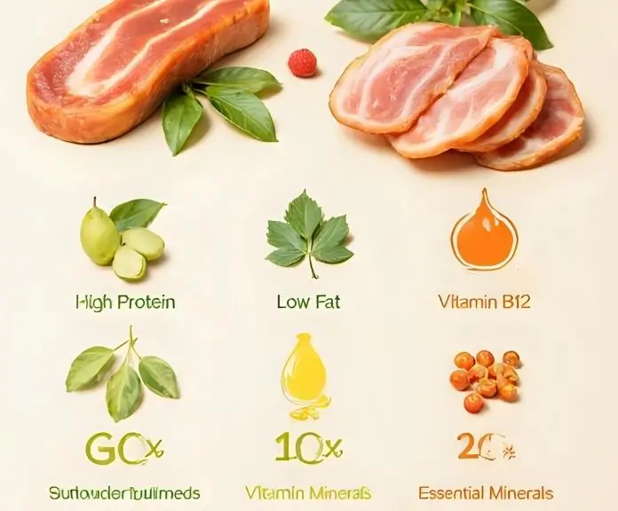 An infographic that shows how Canadian bacon is better for your health and nutrition than other cured meats.